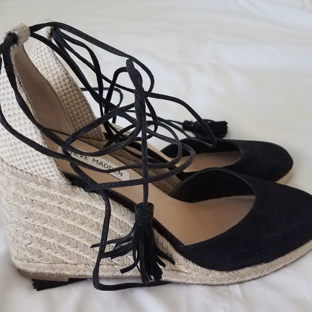 Steve Madden Bestow Lace Up Espadrille Wedge